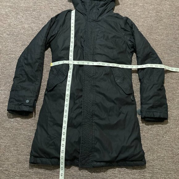 Aritzia TNA The Summit Parka Women's Small Black Winter Coat Hooded 700+ Fill - Picture 10 of 12